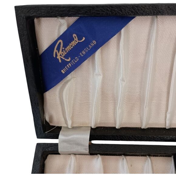 Raimond Sheffield England Serving Salad Spoon Fork Silver Plate Kings Fruit Vtg. - Picture 10 of 16